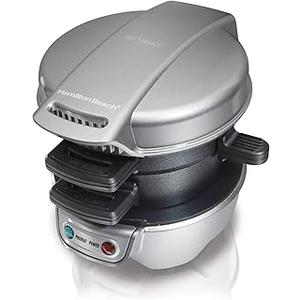 Hamilton Beach Breakfast Sandwich Maker Black, Silver