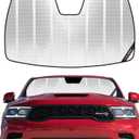 Pigenius Windshield Sun Shade for Dodge Durango 2021-2025. Reflective Aluminum Film Front Window Sunshade - BLAZBLOCK