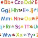 Teacher Created Resources Alphabet Art Bulletin Board (TCR8357), Letters: 5" tall, Illustrations: 3" to 6"