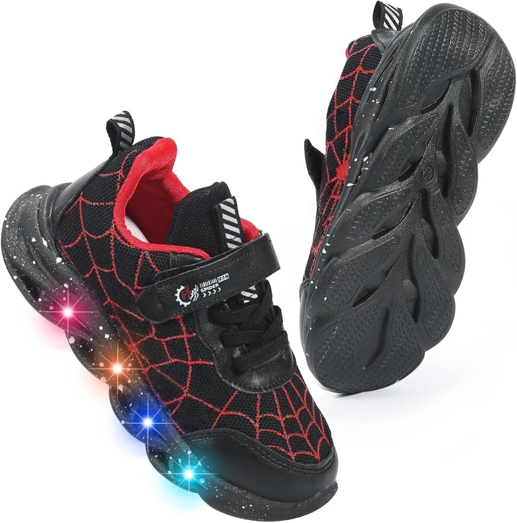 Cartoon LED Illuminated Sneakers for Outdoor Sports and Running with Breathable Design and Party Fun