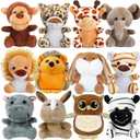 Arrozon 12 Pcs Small Stuffed Animals Bulk, 4.5 Inch Mini Stuffed Animals, Kindergarten Graduation Gifts, Classroom Keychain Plushies Toys Claw Machine Carnival Prizes, Party Favors for Kid