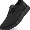VILOCY Men's Casual Dress Sneakers Lace-Up Oxfords Business Mesh Breathable Walking Shoes Tennis Comfortable, 4