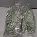 2 x Set of 24 Christmas Artificial Pine Branches 12.6" Faux Plants Evergreen Cedar Picks Fake Pine Needles Leaves Sprigs Winter Greenery Stems for Xmas Tree DIY Wreath Garland Holiday Accessories (Snow)