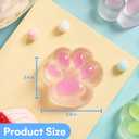 JOYIN 4 Pcs Taba Paw Squeeze Toys, Easter Party Favors & Gifts for Kids Adults, Transparent Cat Paw Fufu Squishy Toys, Soft Paws Sensory Fidgets, Cute Fidget Toys for Stress Relief