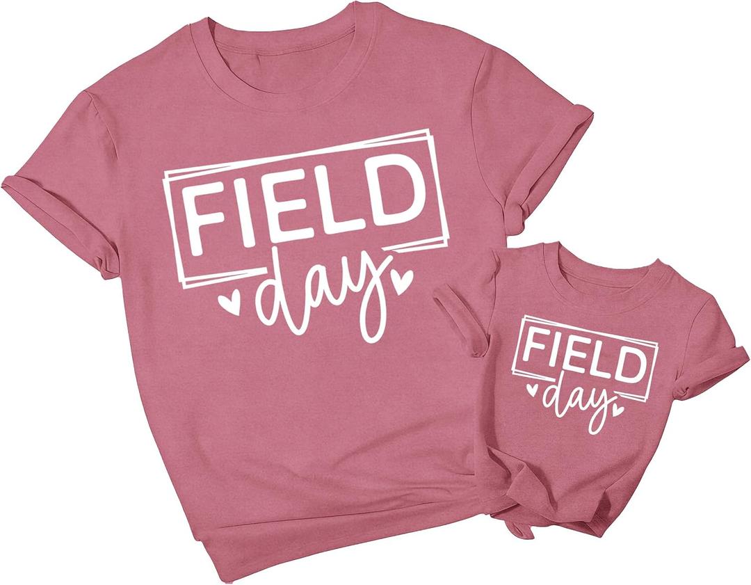 Potia Field Day Shirt for Women the Games Begin Field Day Shirts Teacher Student Sports Days Tee Tops,Large