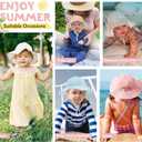 3 x Zando Seersucker Baby Sun Hat Toddler UPF 50+ Adjustable Bucket Hats for Boys Girls Beach Hat Breathable Summer Cap Wide Brim (Purple, S)