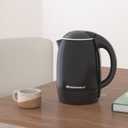 Elite Gourmet EKT1821 1.8L Double Wall Insulated, Cool-Touch 1500W Kettle w/Stainless Steel Interior & Lid, 360 Swivel Base for Cord Free Serving, Power On Lever, Auto Shut-Off, Boil Dry, Black (1.9 Quarts)