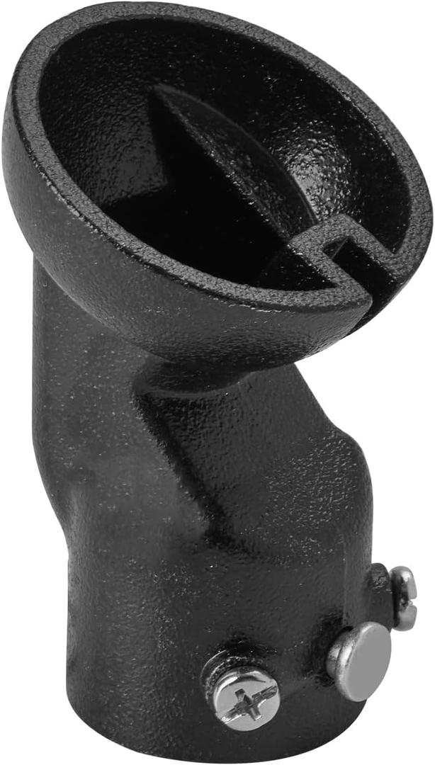 Universal Sloped Ceiling Fan Adapter  Black Heavy-Duty Sloped Hanger Ball for Angled Ceilings up to 45, Fits Most Downrods & Brackets, Steel Construction