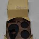 Normcore Tamping Station, Natural Walnut Espresso Tamping Mat, Wooden Compact Coffee Tool Organizer for 58mm Portafilter, Tamper, Distributor, Puck Screen and Portafilter, Genuine American Walnut Wood