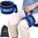 Leg Lifter Strap for Limited Mobility,Thigh Lifter Strap with Padded Grip and Loop for Knee Hip Surgery Recovery,Mobility Aids Tool for Disabled Get in and Out of Bed,Car,Wheelchair (1 pc, Blue)