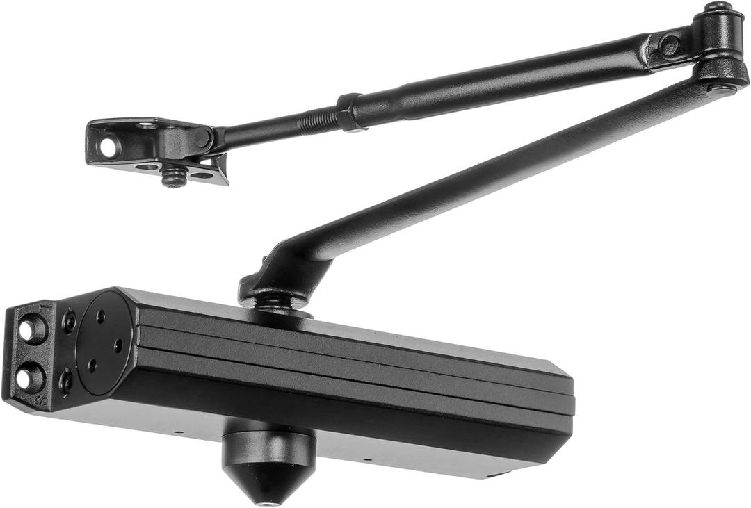 Dynasty Hardware Door Closer, Grade 1 Heavy Duty Commercial Hydraulic Closer, Self-Closing, Adjustable Spring Size 1-4, ADA Compliant, Surface Mount, Sprayed Duronotic Bronze, Series 1614