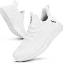 Feethit Womens Running Shoes Tennis Walking Shoes Slip on Sneakers Lightweight Gym Shoes for Workout Work Travel Athletic (6.5, White)