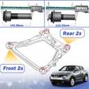Engine Cradle Front Subframe Crossmember Bushing for 2008-2015 Nissan Rogue, 2011-2015 Nissan Juke Leaf ZE0, 2007-2013 Nissan X-Trail T31 523-305 523-306
