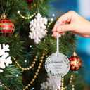 Ornaments Gifts for Godparents 2025,Thank You for Being Mine Gift for Parents in Law,Gifts from Godchild,Round Ceramic Ornament Keepsake,Double-Sided Printing with Ribbon and Gift Box(2.9") (Godpanents-dark Green)