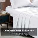 FreshCulture King Flat Sheet - Hotel Quality King Flat Sheet Only - Brushed Microfiber Top Sheet - Ultra Soft & Breathable - Wrinkle-Free - Easy Care - Single Flat Sheet (King, White)