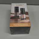 Electric Salt and Pepper Grinder Set - Rechargeable Automatic Salt and Pepper Shakers, Kitchen Appliances with External Adjustable Coarseness, Larger Hopper for Cooking, Home Gifts(2 Pack,Black/Black)