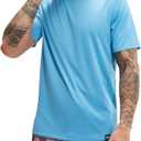 Speedo Men's Uv Swim Shirt Graphic Short Sleeve Tee (XX-Large, Tranquil Blue)