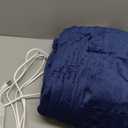 Electric Heated Blanket Queen Size 84" x 90" | 6 Heating Levels & 8h Auto Timer | Full Body Fast Heating and Ultra Soft Flannel, Machine Washable Bed Sofa Home Office Use, Blue