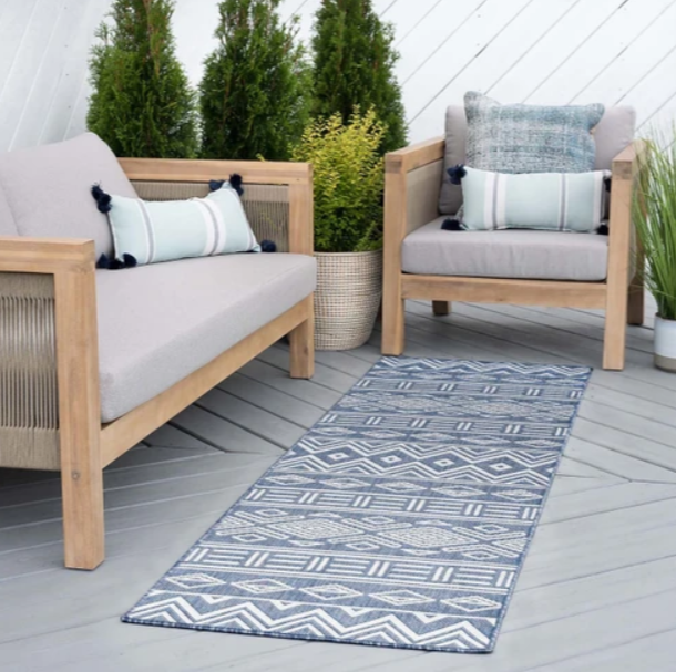 Easton Contemporary Moroccan Outdoor / Indoor Area Rug 7'10 x 10'3