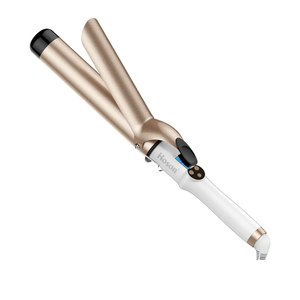Hoson 1 1/2 Inch Curling Iron Large Barrel, 1.5 Inch Long Barrel Curling Wand Dual Voltage, Ceramic Tourmaline Coating with LCD Display, Glove Include