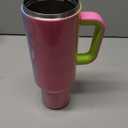 Meoky 50 oz Tumbler with Handle, Tumbler with Lid and Straw, Insulated Stainless Steel Travel Mug, 100% Leak-proof, Keeps Cold for 36 Hours or Hot for 12 Hours (Carnival)