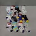 Toddler Socks 12 Pairs Baby Non Slip Skid Ankle Socks For Kids Boys Grips Cotton Crew Socks  1T-3T