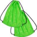 Mesh Drawstring Backpack Bag Multifunction Mesh Bag for Swimming, Gym, Clothes (Fruit Green)