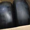 9x3.50-4 Flat Free Lawn Mower Tire and Wheel, Smooth Tread Tire for Zero Turn Mowers, Installed 3/4" Bearing with Extra 5/8" Bearing, 3.5"-4"-4.5"-5" Centered Hub, 2 PCS (9x3.50-4 Flat Free (Smooth Tread ))