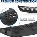 Black Mesh Grille Fit 2001 2002 2003 for Civic Coupe/Sedan,JDM Type Front Bumper Grill Guard Replacement Part