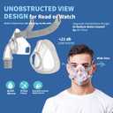 Full Face CPAP Mask, Full Cover Replacement Kit, Comfort Series Nasal CPAP MASK, Cpap Masks Includes Headgear, Cushion, Frame and Elbow, Gray (L)