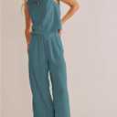 SeeLuNa Linen Pants for Women Cotton Baggy Boho Casual Palazzo Pants Wide Leg Long Lounge Trousers with Pockets (L)