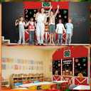 Newwiee 4 Pcs Large Christmas Reindeer Door Cover Set Elk Classroom Door Decoration Christmas Reindeer Background Banner Xmas Deer Party Decor for Wall Window Classroom Office Home Indoor Outdoor