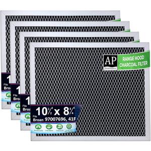 4 Pack Range Hood Filter 97007696 Aluminum Charcoal Combo Compatible with Whirlpool W10355450 Broan Nutone 6105C 41F 413023 41000 46000 11000 4341999 4378581 (8.75 x 10.5) in