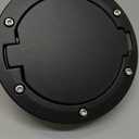 JeCar Gas Cap Cover Aluminum Fuel Filler Door for Jeep Wrangler 1997-2006 TJ, Black