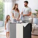 SOLEDI Laundry Hamper 3 section with lid and 3 Pcs Bag, Large Hamper 3 compartment 180L, Laundry Basket Laundry sorter Clothes hamper for Laundryroom Bedroom Blanket Storage Organizer