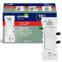 Leviton Lever Edge 15 Amp Single Pole Rocker Switch, 10-Pack, E5601-MW, White
