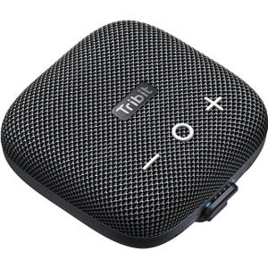 Tribit StormBox Micro 2 Wireless Portable Speaker: 10W Loud Deep Bass Sound, IP67 Waterproof Bike Speaker with Bluetooth 5.3, 12Hrs Playtime, TWS Pairing for Camping Travel Hiking (Black)