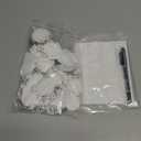 1.57 Inch Plastic Key Tags Round White Item Identifiers with Blank Paper Label Stickers and Pen, Metal Split Ring Tags Ideal for Home,Office and Rental Management Use,100 Pack