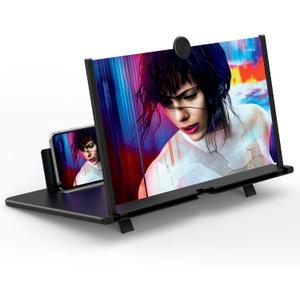 14" Screen Magnifier  3D HD Cell Phone Magnifing Screen Enlarger Projector for Movies Videos and Gaming  Foldable Phone Stand Holder with Screen Amplifier Compatible with All Smartphones