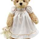 oitscute Teddy Bears Baby Cute Soft Plush Stuffed Animal Toy for Girl Women 16" (White Lace)