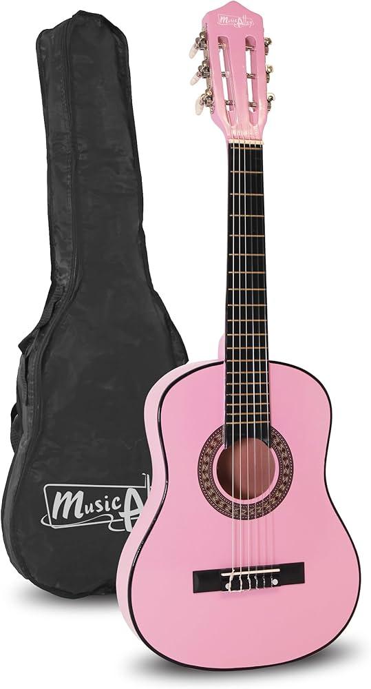 Music Alley MA-51 Classical Acoustic Guitar Kids Guitar and Junior Guitar Pink, Half size
