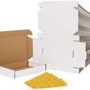 RLAVBL 6x4x1 Shipping Boxes Set of 100, White Small Corrugated Cardboard Box, Mailer Box