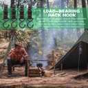Unomor Camping Shelf Hooks Heavy Duty Load Bearing Outdoor Hanging Hook for Cookware Bags Gear Storage 4.72 Inch Portable Pot Hook for Hiking Fishing Picnic