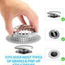 Aluvor Shower Drain Hair Catcher, Shower Drain Cover, Bathtub Drain Hair Catcher for Pop-Up & Regular Drains