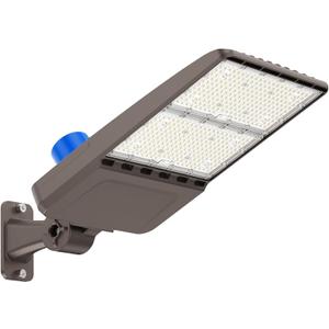 300W LED Parking Lot Lights Adjustable Arm Mount with Photocell 120-277V Waterproof IP66 42000LM 5000K Outdoor Commercial Area Street Flood Yard Lighting, 300-B-1PACK