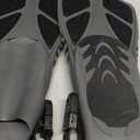 Oumers Snorkel Fins, Travel Size Adjustable Strap Diving Flippers with Mesh Bag and Extra Buckle Connector for Men Women Snorkeling Diving Swimming (XS(Kids US Size 1-4), Black)