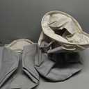 Simple Houseware 74L Collapsible Laundry Hamper, Round Cotton Basket with Drawstring Closure and Handles, 2 Pack, Gray