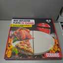 Half-Moon Ceramic Heat Deflector Plates for Kamado Joe Big Joe I, II, III - 19.8 Inch Pizza Stone - Kamado Joe Accessories and Replacement Parts by Smoker Chef - 2-Pack