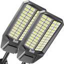 loyoele Large Solar Street Light, Led Flood Lights Outdoor, Waterproof, XXL-12000-2 Pack