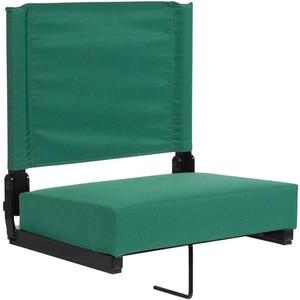 BOWERY HILL Grandstand Comfort Seat in Aluminum Frame in Hunter Green